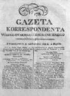 Gazeta Korrespondenta Warszawskiego i Zagranicznego 1822, Nr 178