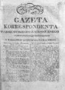 Gazeta Korrespondenta Warszawskiego i Zagranicznego 1822, Nr 187