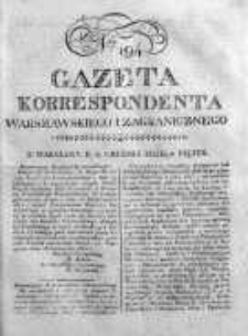 Gazeta Korrespondenta Warszawskiego i Zagranicznego 1822, Nr 194