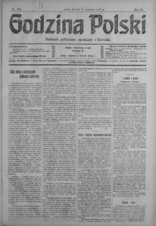 Godzina Polski : dziennik polityczny, społeczny i literacki 17 wrzesień 1918 nr 255
