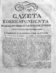 Gazeta Korrespondenta Warszawskiego i Zagranicznego 1822, Nr 197