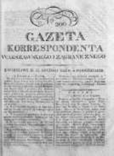 Gazeta Korrespondenta Warszawskiego i Zagranicznego 1822, Nr 200
