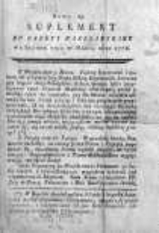 Gazeta Warszawska 1776, Nr 25, Suplement