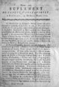 Gazeta Warszawska 1777, Nr 100, Suplement