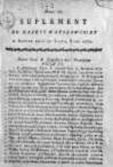 Gazeta Warszawska 1779, Nr 61, Suplement