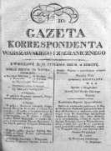 Gazeta Korrespondenta Warszawskiego i Zagranicznego 1823, Nr 10