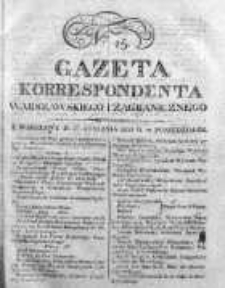 Gazeta Korrespondenta Warszawskiego i Zagranicznego 1823, Nr 15