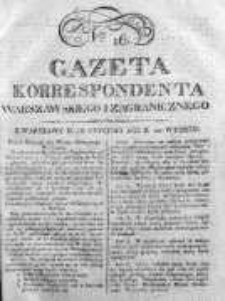 Gazeta Korrespondenta Warszawskiego i Zagranicznego 1823, Nr 16