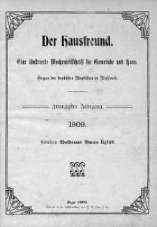 Der Hausfreund 7 styczeń 1909 nr 1