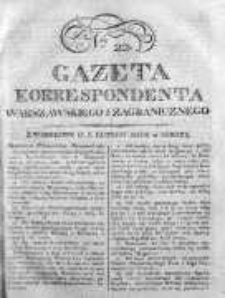 Gazeta Korrespondenta Warszawskiego i Zagranicznego 1823, Nr 22
