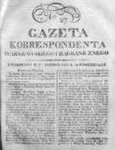 Gazeta Korrespondenta Warszawskiego i Zagranicznego 1823, Nr 27