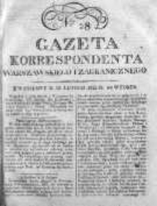 Gazeta Korrespondenta Warszawskiego i Zagranicznego 1823, Nr 28