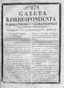 Gazeta Korrespondenta Warszawskiego i Zagranicznego 1828, Nr 278