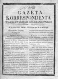 Gazeta Korrespondenta Warszawskiego i Zagranicznego 1828, Nr 280