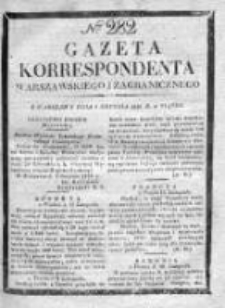Gazeta Korrespondenta Warszawskiego i Zagranicznego 1828, Nr 282