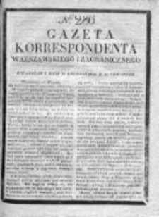 Gazeta Korrespondenta Warszawskiego i Zagranicznego 1828, Nr 286