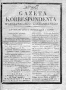 Gazeta Korrespondenta Warszawskiego i Zagranicznego 1828, Nr 287