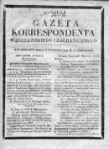 Gazeta Korrespondenta Warszawskiego i Zagranicznego 1828, Nr 292