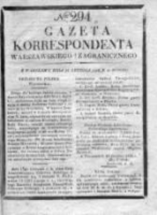 Gazeta Korrespondenta Warszawskiego i Zagranicznego 1828, Nr 294
