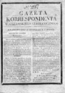 Gazeta Korrespondenta Warszawskiego i Zagranicznego 1828, Nr 297