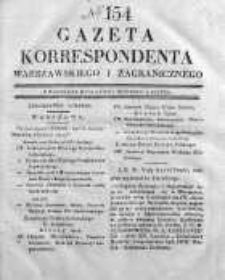 Gazeta Korrespondenta Warszawskiego i Zagranicznego 1830, Nr 154