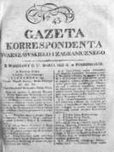 Gazeta Korrespondenta Warszawskiego i Zagranicznego 1823, Nr 43