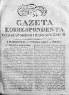 Gazeta Korrespondenta Warszawskiego i Zagranicznego 1823, Nr 54