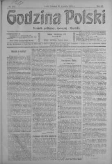 Godzina Polski : dziennik polityczny, społeczny i literacki 26 wrzesień 1918 nr 264