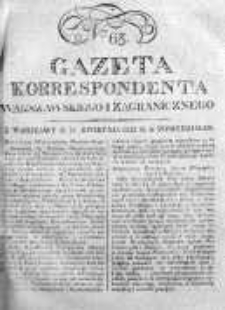 Gazeta Korrespondenta Warszawskiego i Zagranicznego 1823, Nr 63