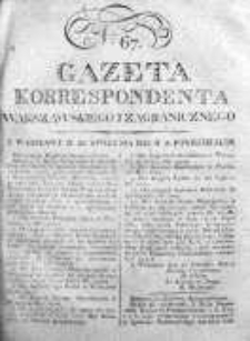 Gazeta Korrespondenta Warszawskiego i Zagranicznego 1823, Nr 67
