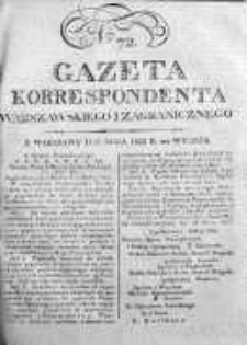 Gazeta Korrespondenta Warszawskiego i Zagranicznego 1823, Nr 72