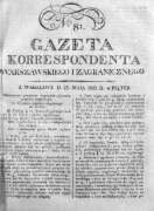 Gazeta Korrespondenta Warszawskiego i Zagranicznego 1823, Nr 81
