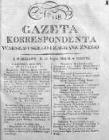 Gazeta Korrespondenta Warszawskiego i Zagranicznego 1823, Nr 118