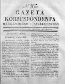 Gazeta Korrespondenta Warszawskiego i Zagranicznego 1830, Nr 165