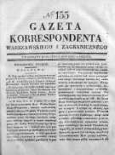Gazeta Korrespondenta Warszawskiego i Zagranicznego 1823, Nr 155