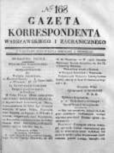 Gazeta Korrespondenta Warszawskiego i Zagranicznego 1830, Nr 168