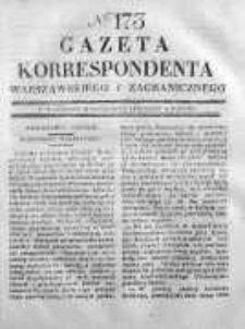 Gazeta Korrespondenta Warszawskiego i Zagranicznego 1830, Nr 173