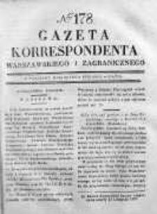 Gazeta Korrespondenta Warszawskiego i Zagranicznego 1830, Nr 178