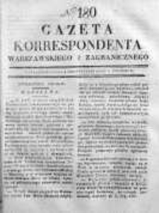 Gazeta Korrespondenta Warszawskiego i Zagranicznego 1830, Nr 180