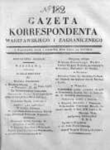 Gazeta Korrespondenta Warszawskiego i Zagranicznego 1830, Nr 182