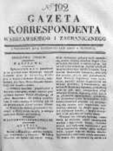 Gazeta Korrespondenta Warszawskiego i Zagranicznego 1830, Nr 192