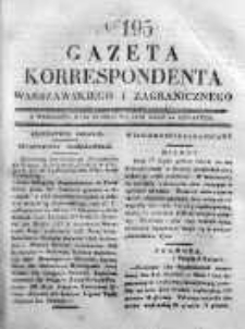 Gazeta Korrespondenta Warszawskiego i Zagranicznego 1830, Nr 195