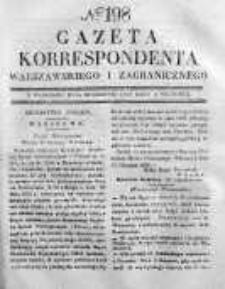 Gazeta Korrespondenta Warszawskiego i Zagranicznego 1830, Nr 198