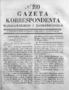 Gazeta Korrespondenta Warszawskiego i Zagranicznego 1830, Nr 199