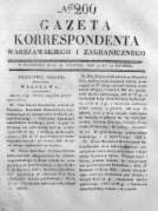 Gazeta Korrespondenta Warszawskiego i Zagranicznego 1830, Nr 200