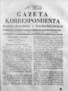 Gazeta Korrespondenta Warszawskiego i Zagranicznego 1830, Nr 206