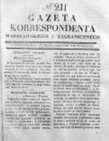 Gazeta Korrespondenta Warszawskiego i Zagranicznego 1830, Nr 211