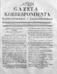 Gazeta Korrespondenta Warszawskiego i Zagranicznego 1830, Nr 218