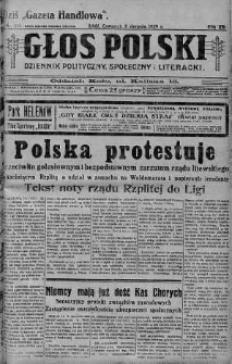 Głos Polski : dziennik polityczny, społeczny i literacki 8 sierpień 1929 nr 215