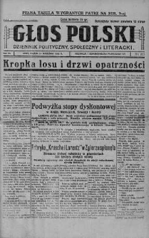 Głos Polski : dziennik polityczny, społeczny i literacki 27 wrzesień 1929 nr 217